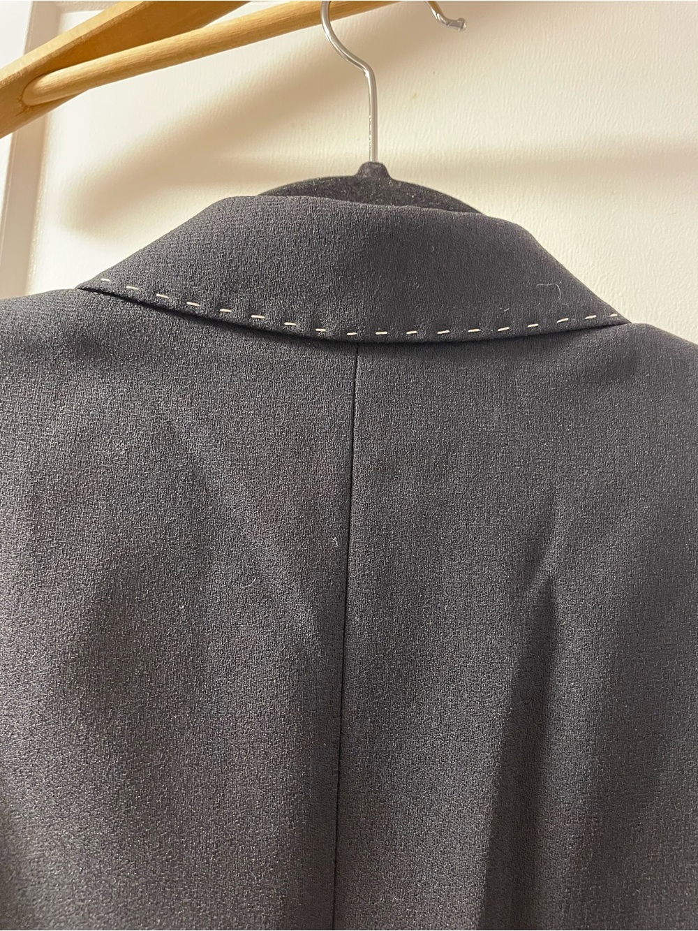 Bianca Nygard Black Blazer with White Stitch Detail - Picture 7 of 7